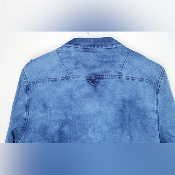 Airwalk Denim Button Up Collar Shirt Long Sleeves Faded Blue Men’s M Y2K EUC - Picture 5 of 7